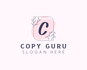 Organic Beauty Cosmetics Letter logo design