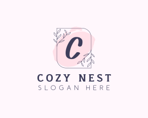 Organic Beauty Cosmetics Letter logo design