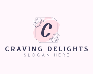 Organic Beauty Cosmetics Letter logo design