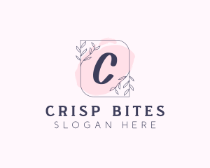 Organic Beauty Cosmetics Letter logo design