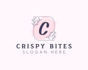 Organic Beauty Cosmetics Letter logo design