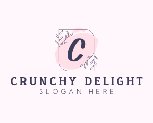 Organic Beauty Cosmetics Letter logo design