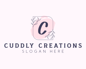 Organic Beauty Cosmetics Letter logo design