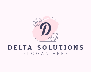 Organic Beauty Cosmetics Letter logo design