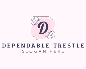 Organic Beauty Cosmetics Letter logo design