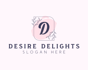 Organic Beauty Cosmetics Letter logo design