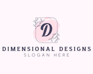 Organic Beauty Cosmetics Letter logo design