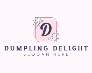 Organic Beauty Cosmetics Letter logo design