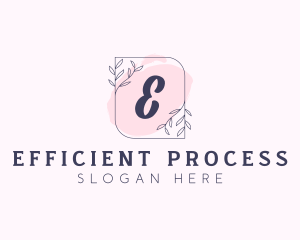 Organic Beauty Cosmetics Letter logo design