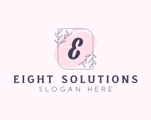 Organic Beauty Cosmetics Letter logo design