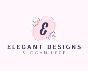 Organic Beauty Cosmetics Letter logo design