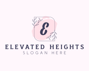 Organic Beauty Cosmetics Letter logo design