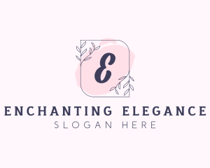 Organic Beauty Cosmetics Letter logo design