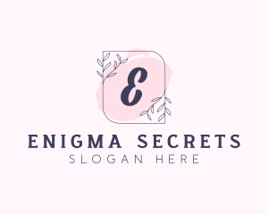 Organic Beauty Cosmetics Letter logo design