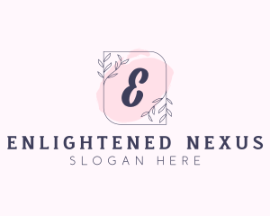 Organic Beauty Cosmetics Letter logo design