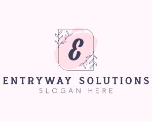 Organic Beauty Cosmetics Letter logo design