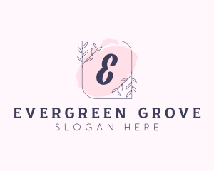 Organic Beauty Cosmetics Letter logo design