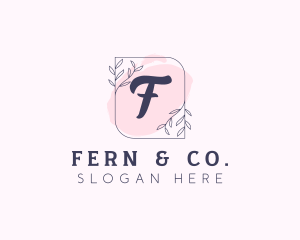 Organic Beauty Cosmetics Letter logo design