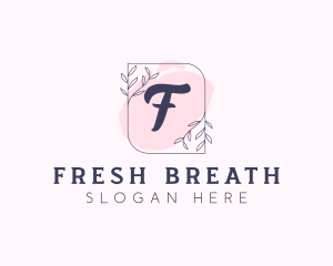 Organic Beauty Cosmetics Letter logo design