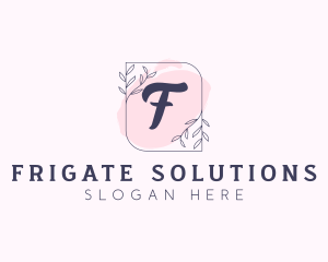 Organic Beauty Cosmetics Letter logo design