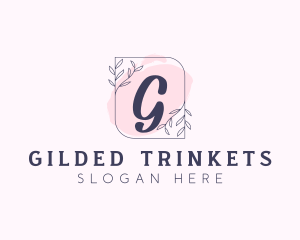 Organic Beauty Cosmetics Letter logo design