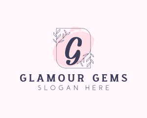 Organic Beauty Cosmetics Letter logo design