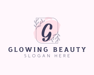 Organic Beauty Cosmetics Letter logo design