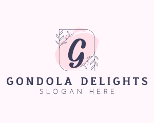 Organic Beauty Cosmetics Letter logo design