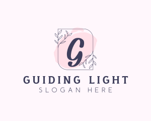 Organic Beauty Cosmetics Letter logo design