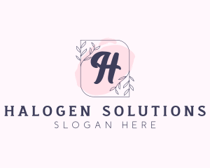 Organic Beauty Cosmetics Letter logo design