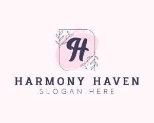 Organic Beauty Cosmetics Letter logo design