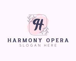 Organic Beauty Cosmetics Letter logo design