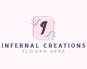 Organic Beauty Cosmetics Letter logo design