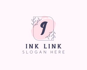 Organic Beauty Cosmetics Letter logo design