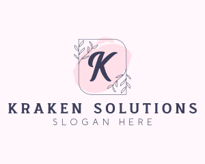 Organic Beauty Cosmetics Letter logo design