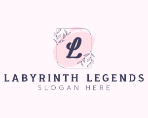 Organic Beauty Cosmetics Letter logo design