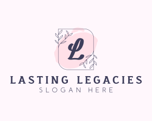 Organic Beauty Cosmetics Letter logo design