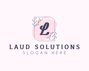 Organic Beauty Cosmetics Letter logo design