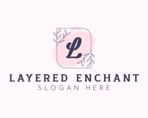 Organic Beauty Cosmetics Letter logo design