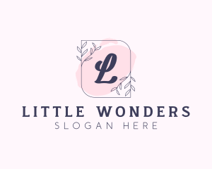 Organic Beauty Cosmetics Letter logo design