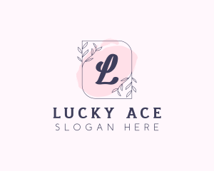 Organic Beauty Cosmetics Letter logo design