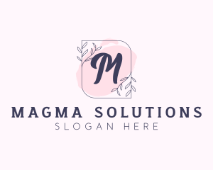 Organic Beauty Cosmetics Letter logo design