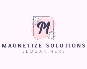 Organic Beauty Cosmetics Letter logo design