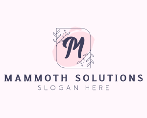 Organic Beauty Cosmetics Letter logo design