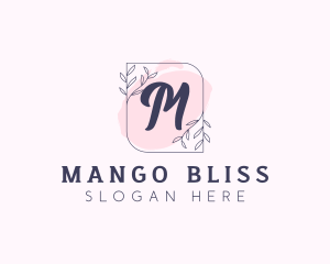 Organic Beauty Cosmetics Letter logo design