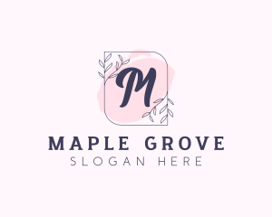 Organic Beauty Cosmetics Letter logo design