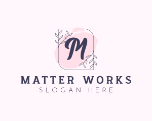 Organic Beauty Cosmetics Letter logo design