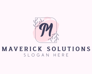 Organic Beauty Cosmetics Letter logo design