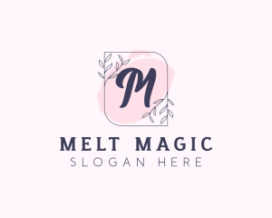 Organic Beauty Cosmetics Letter logo design