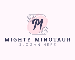 Organic Beauty Cosmetics Letter logo design